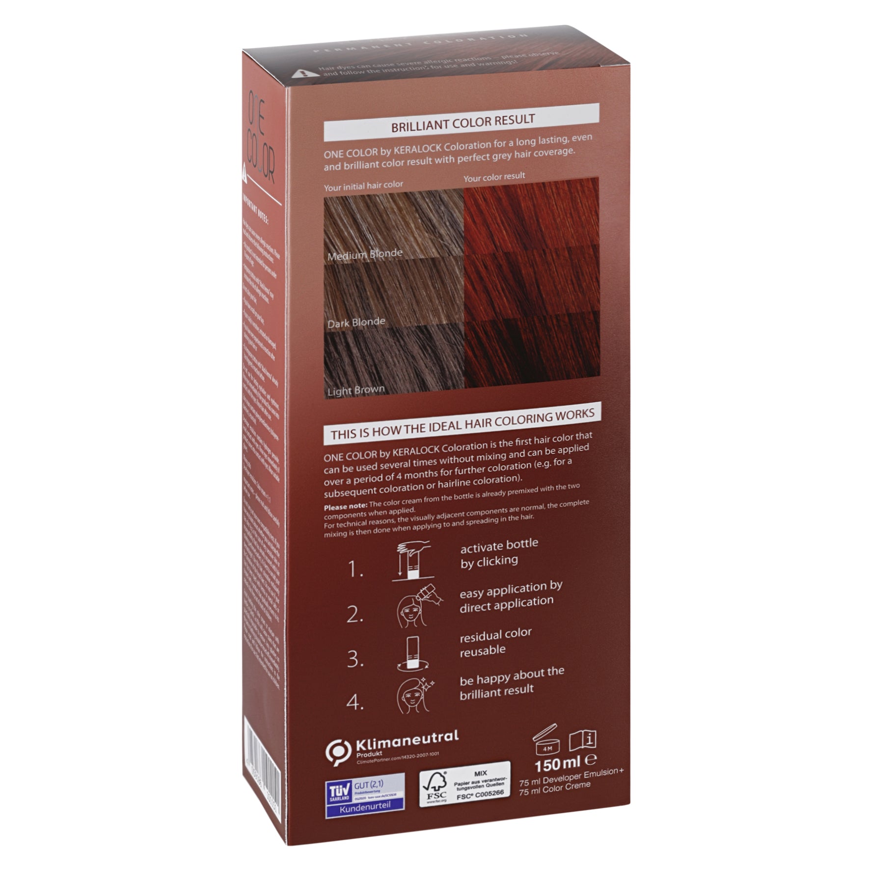 KERALOCK RUBY RED ,PERMANENT HAIR COLOR, MADE IN GERMANY